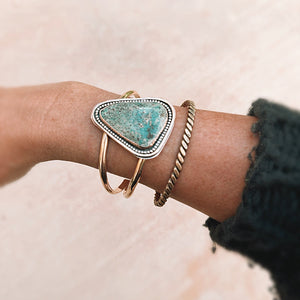 Freeform Variscite Split Cuff ~ 14k Gold Fill