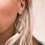 Load image into Gallery viewer, Turquoise Dangle Hoops
