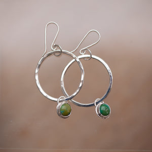 Turquoise Dangle Hoops