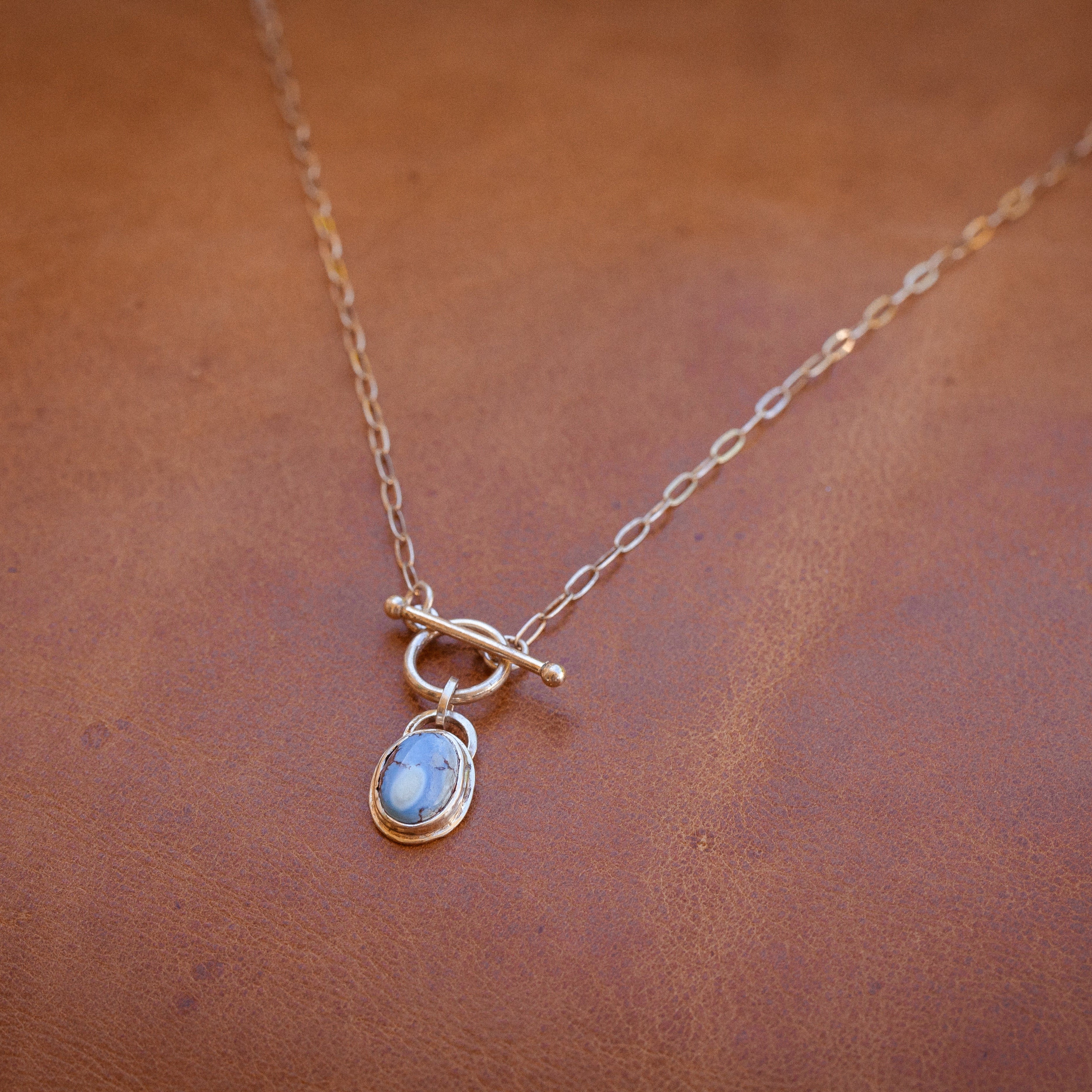 Golden Hills Turquoise- Paperclip Toggle Necklace