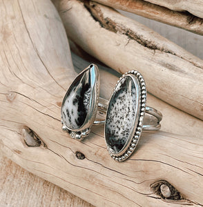 Dendritic Agate Statement Ring