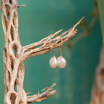 Load image into Gallery viewer, Freshwater Coin Pearl Hoops
