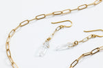 Load image into Gallery viewer, 14k Gold Fill Quartz Dangles
