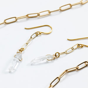 Paperclip + Crystal Dangles