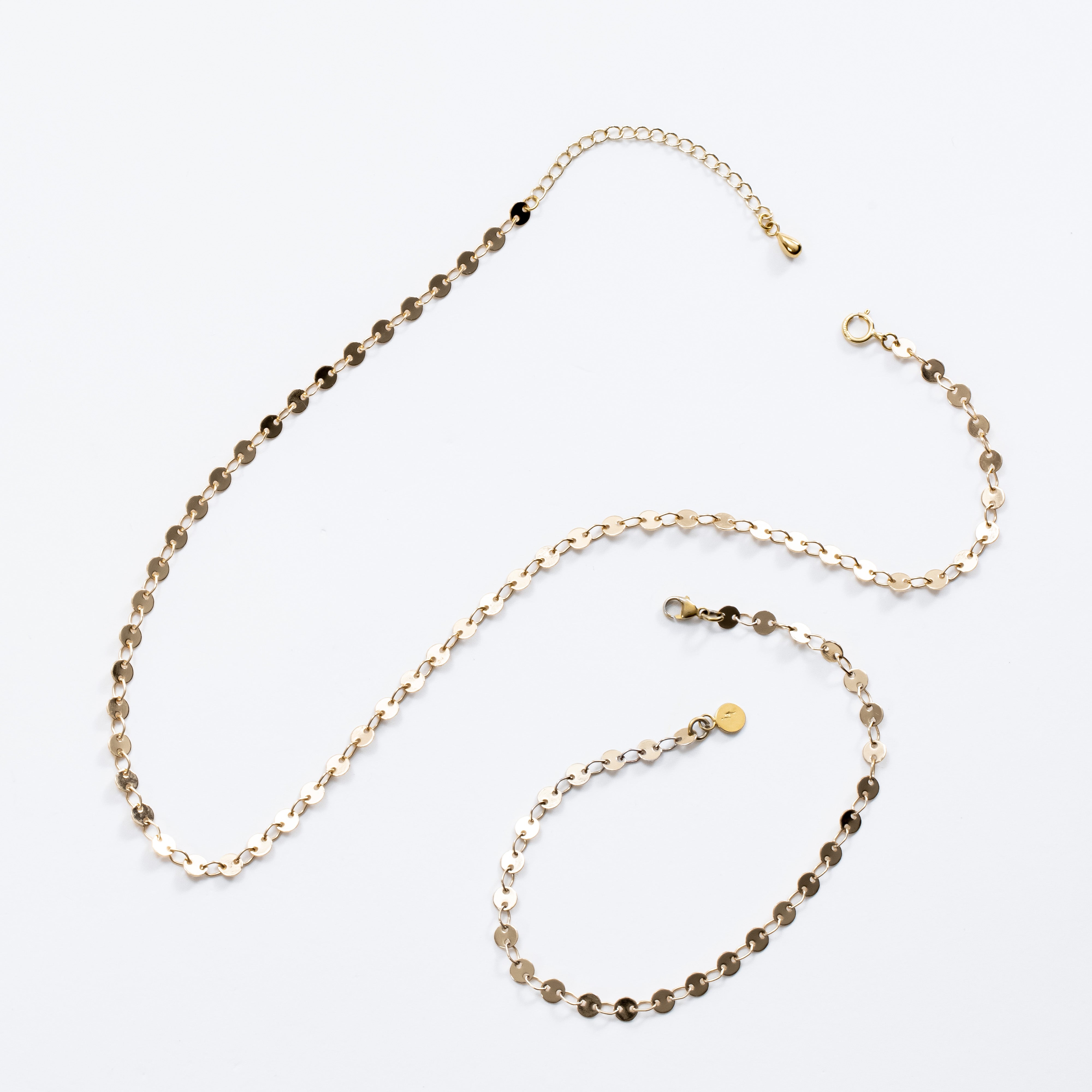 Gold-fill Sequin Disc Bracelet